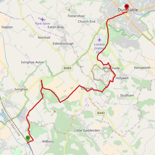 White Peak Way - Day 1 Map